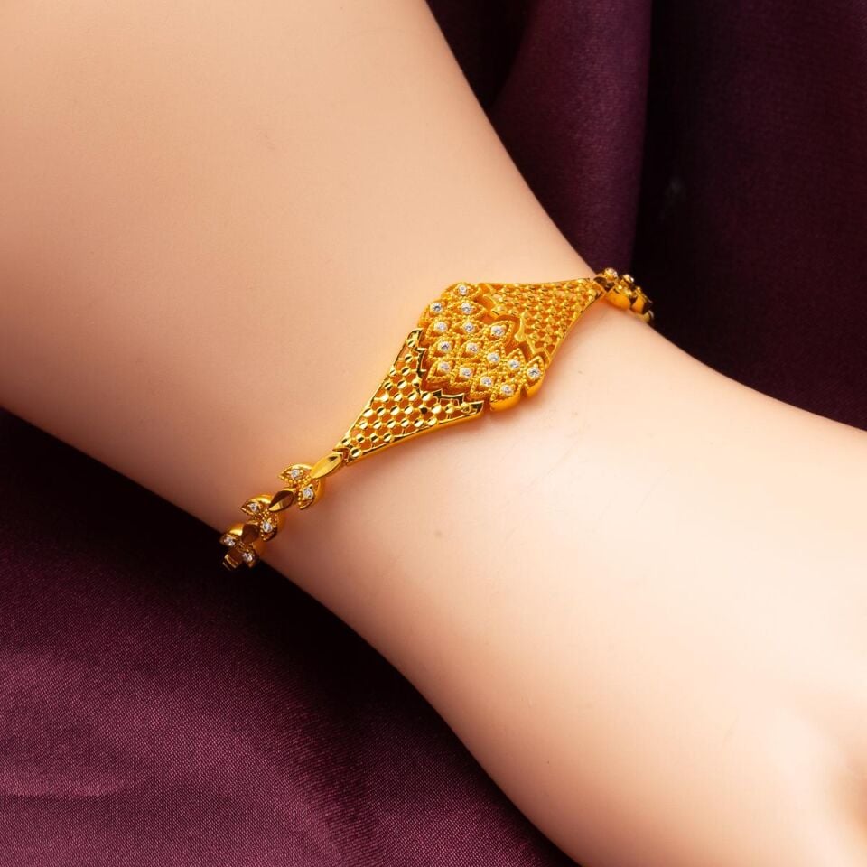 Yaprak Sarı Altın Düğün Takı Seti