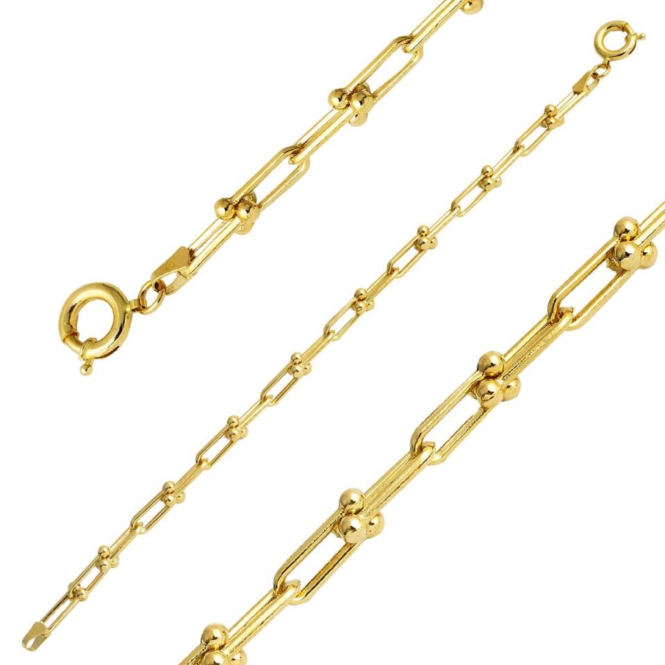 Tiffany Topçuk Zincir Altın Bileklik
