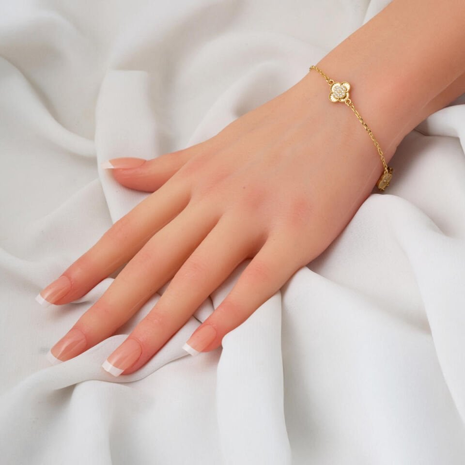 Yonca 14 Ayar Altın Bileklik