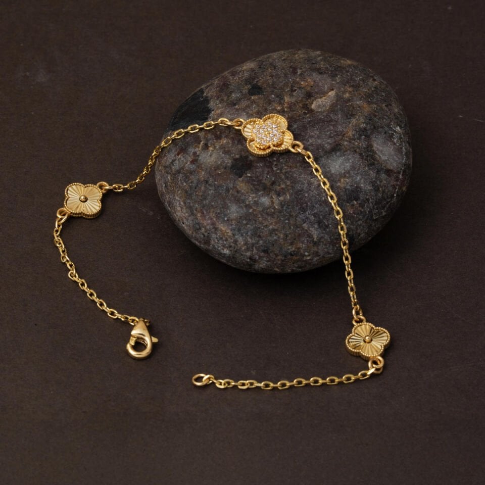 Yonca 14 Ayar Altın Bileklik