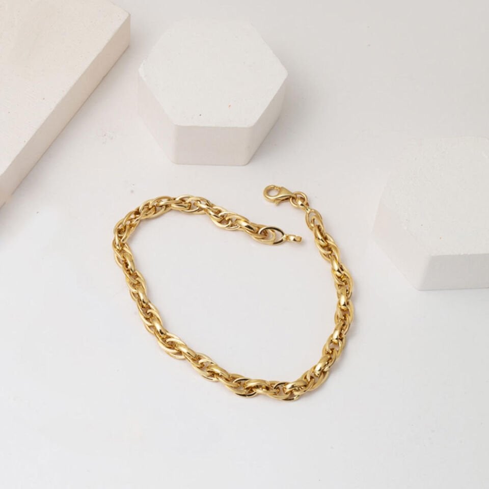 Hallow 14 Ayar Altın Bileklik