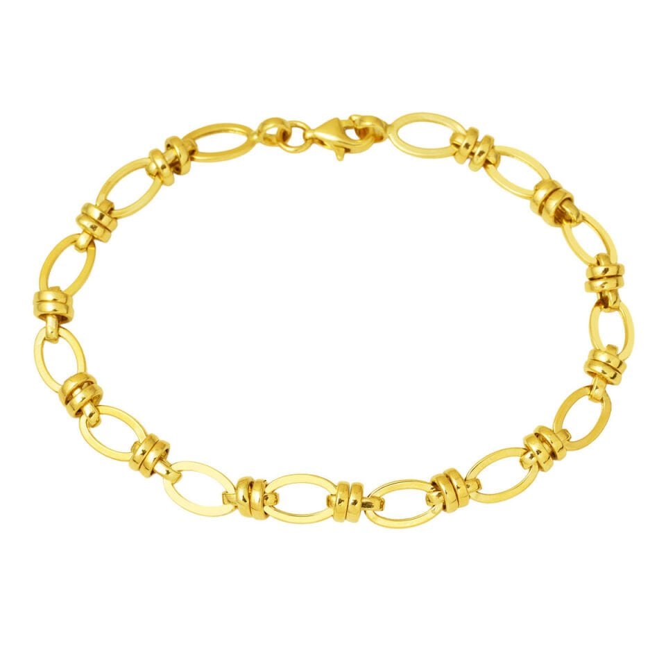 Halkalı 14 Ayar Altın Bileklik