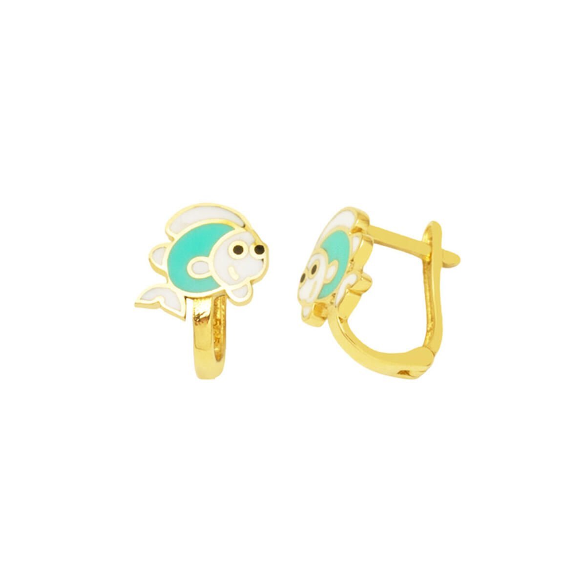 Balıklı Çocuk Küpesi 14 Ayar Altın