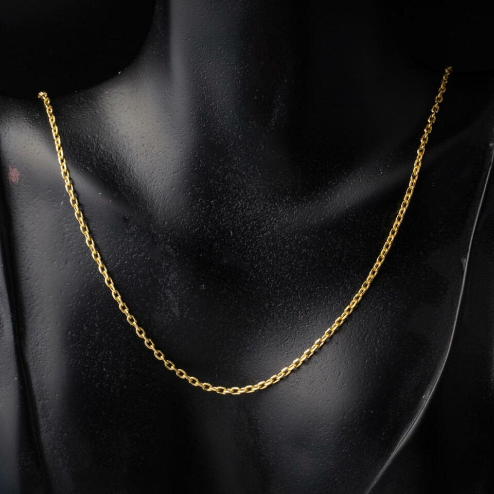 Force 14 Ayar Altın Zincir Kolye (2 mm Enli) 50 cm.