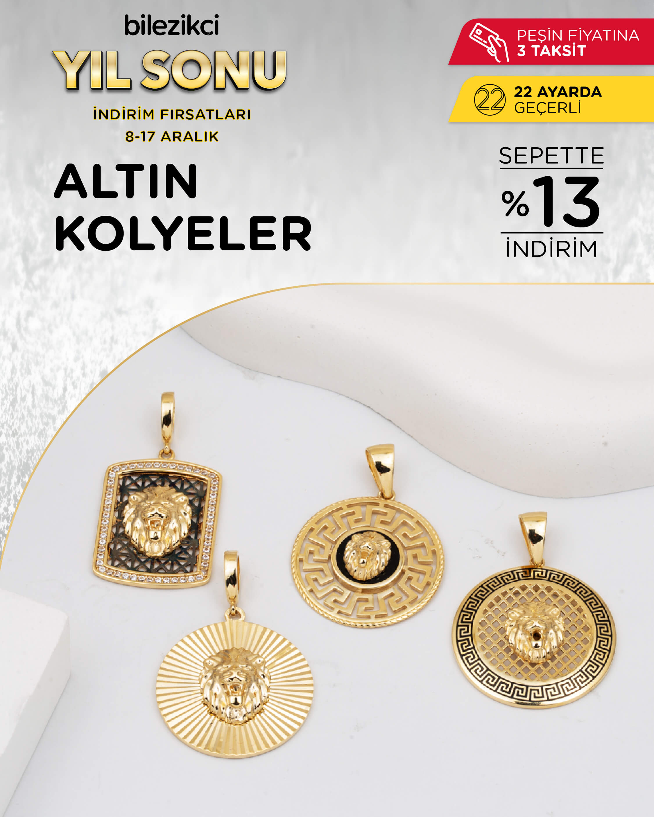 yıl sonu indirimli altın kolye modelleri