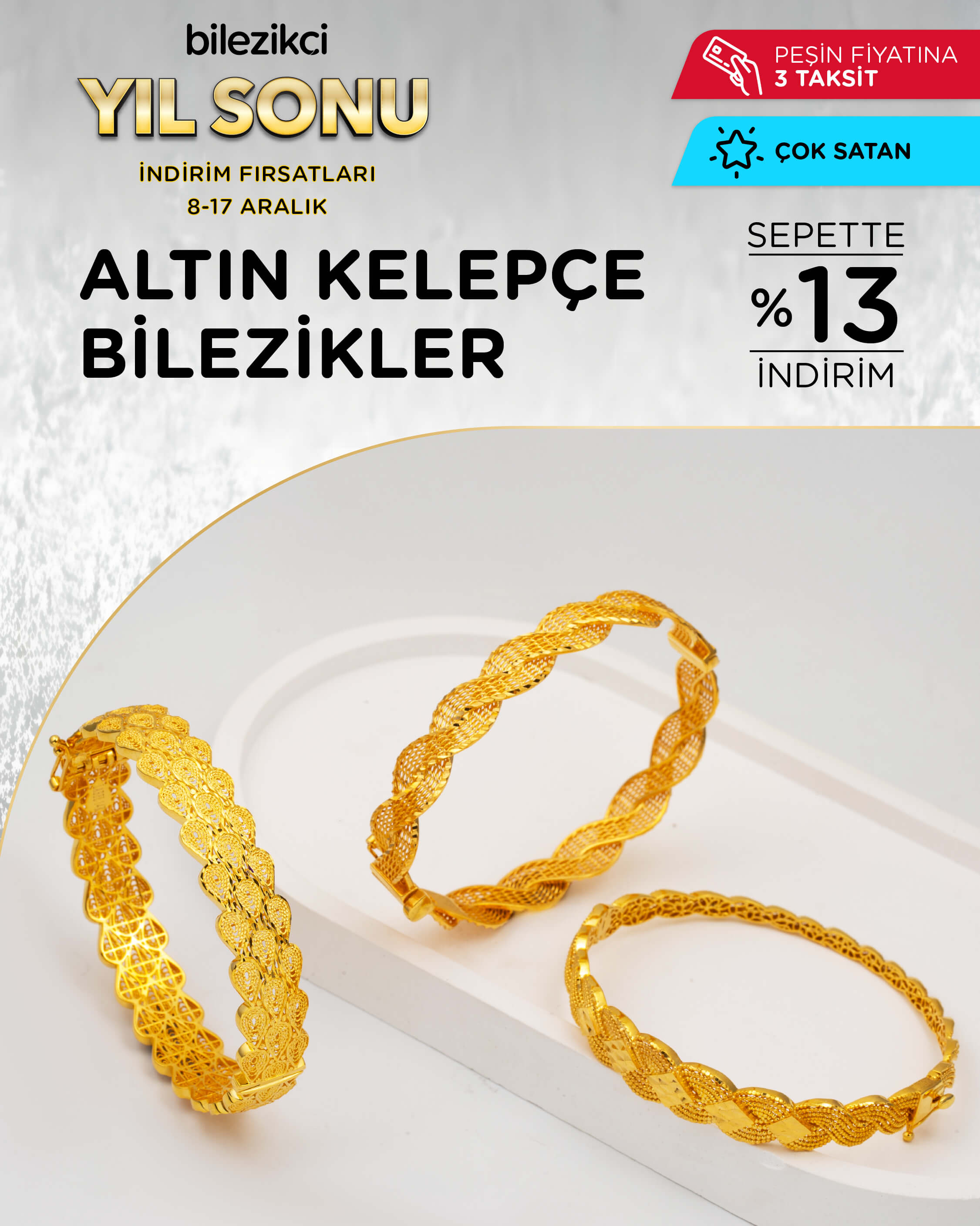 yıl sonu indirimli altın bilezikler