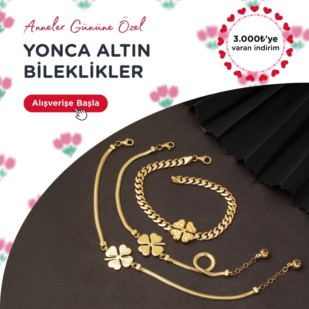 yonca altın bileklik modelleri ve fiyatları