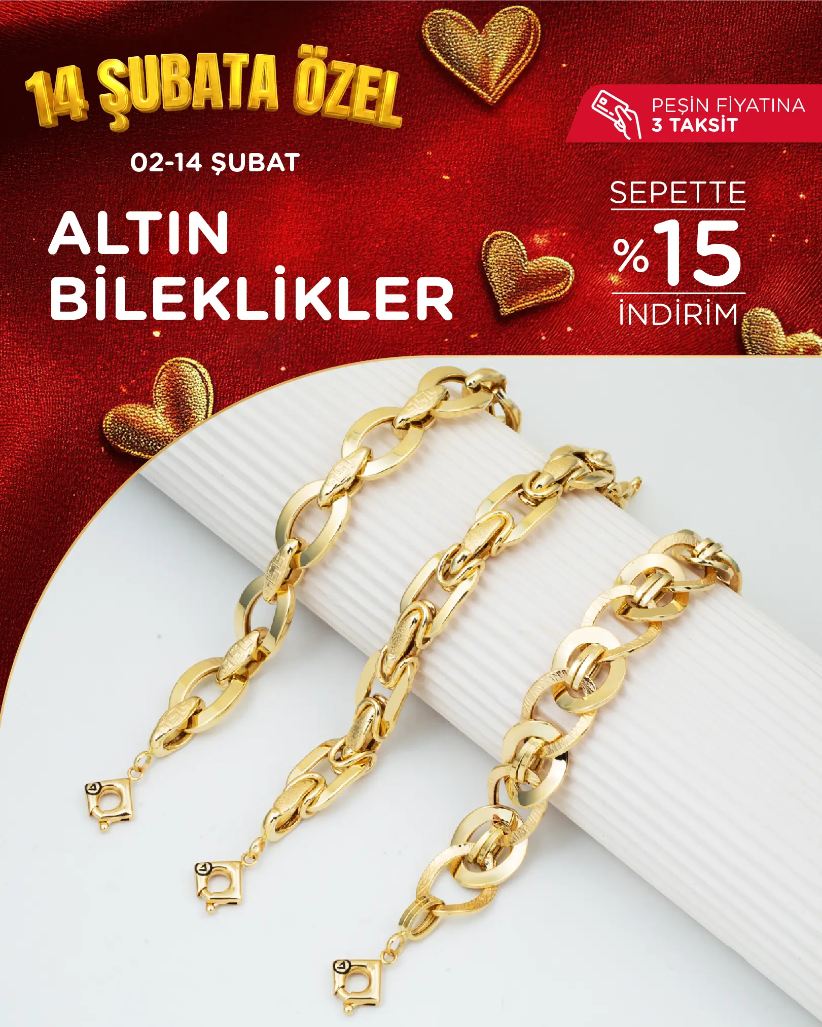 14 şubat indirimli altın bileklik modelleri ve fiyatları