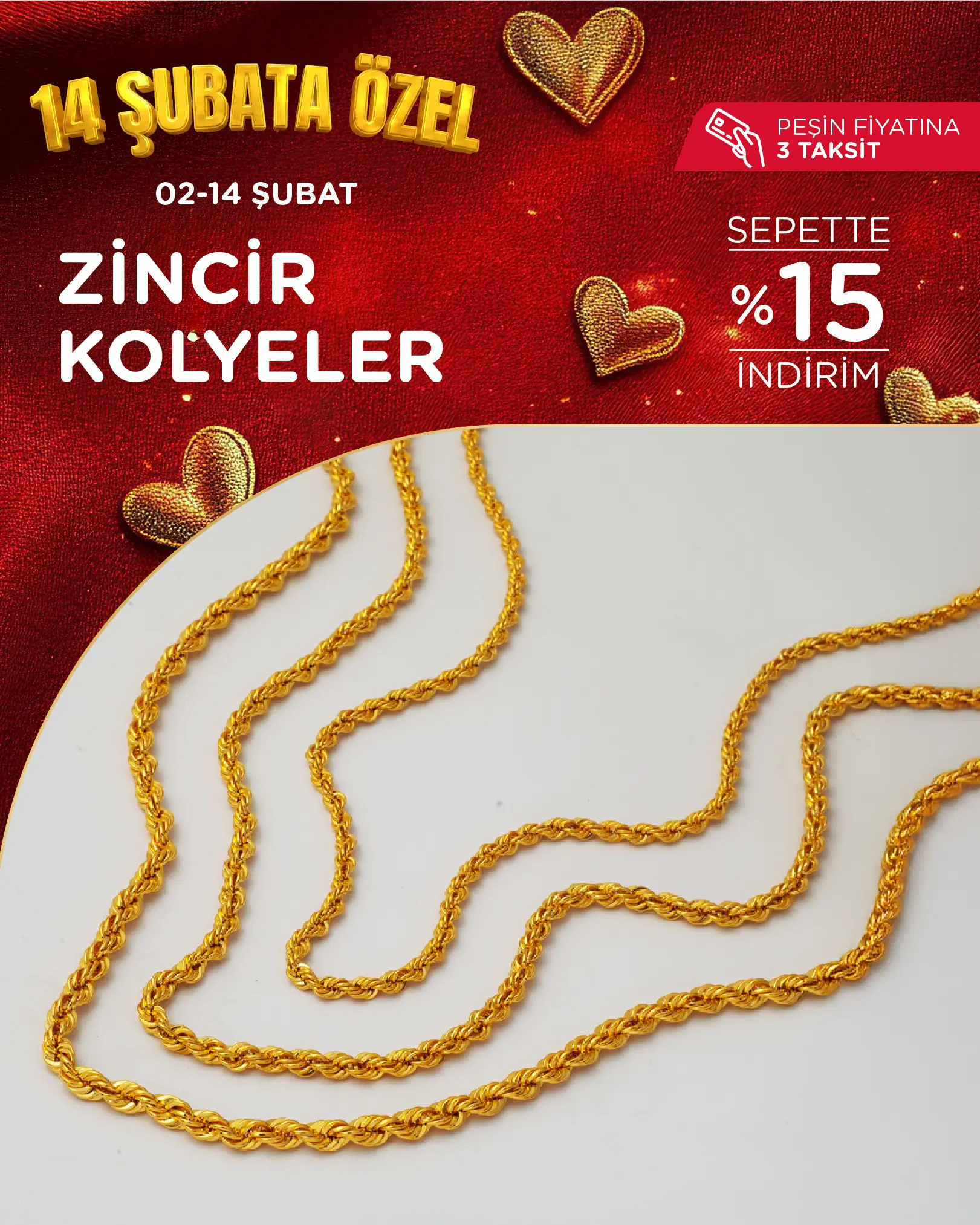 14 şubat indirimli altın zincir modelleri ve fiyatları