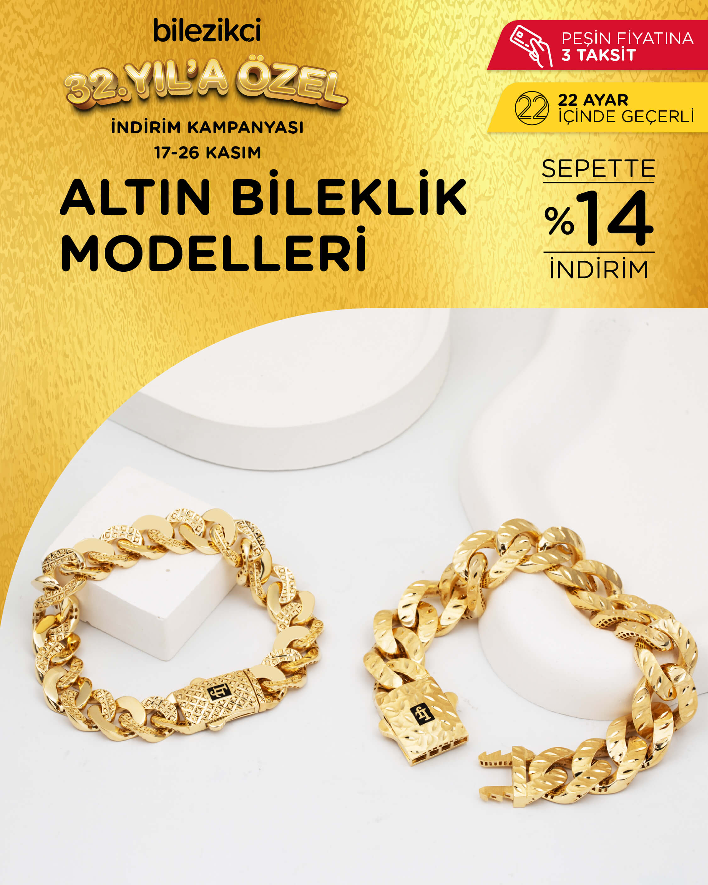 indirimli altın bileklik modelleri ve fiyatları