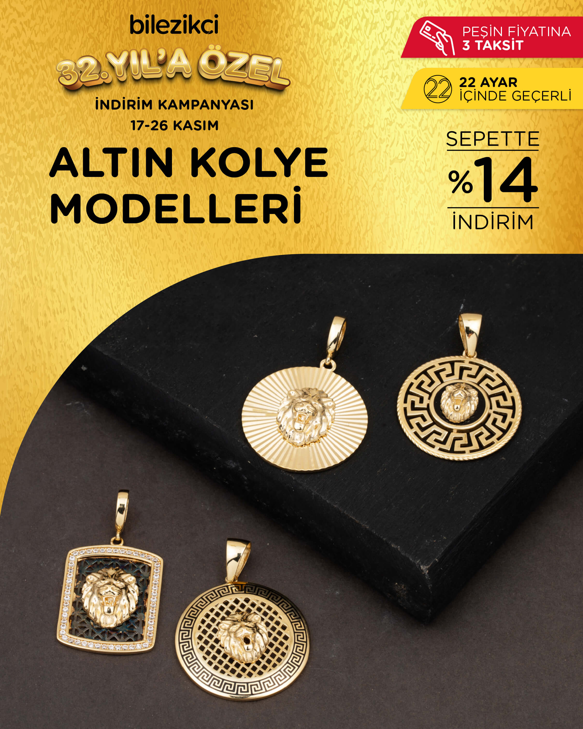 indirimli altın kolye modelleri ve fiyatları
