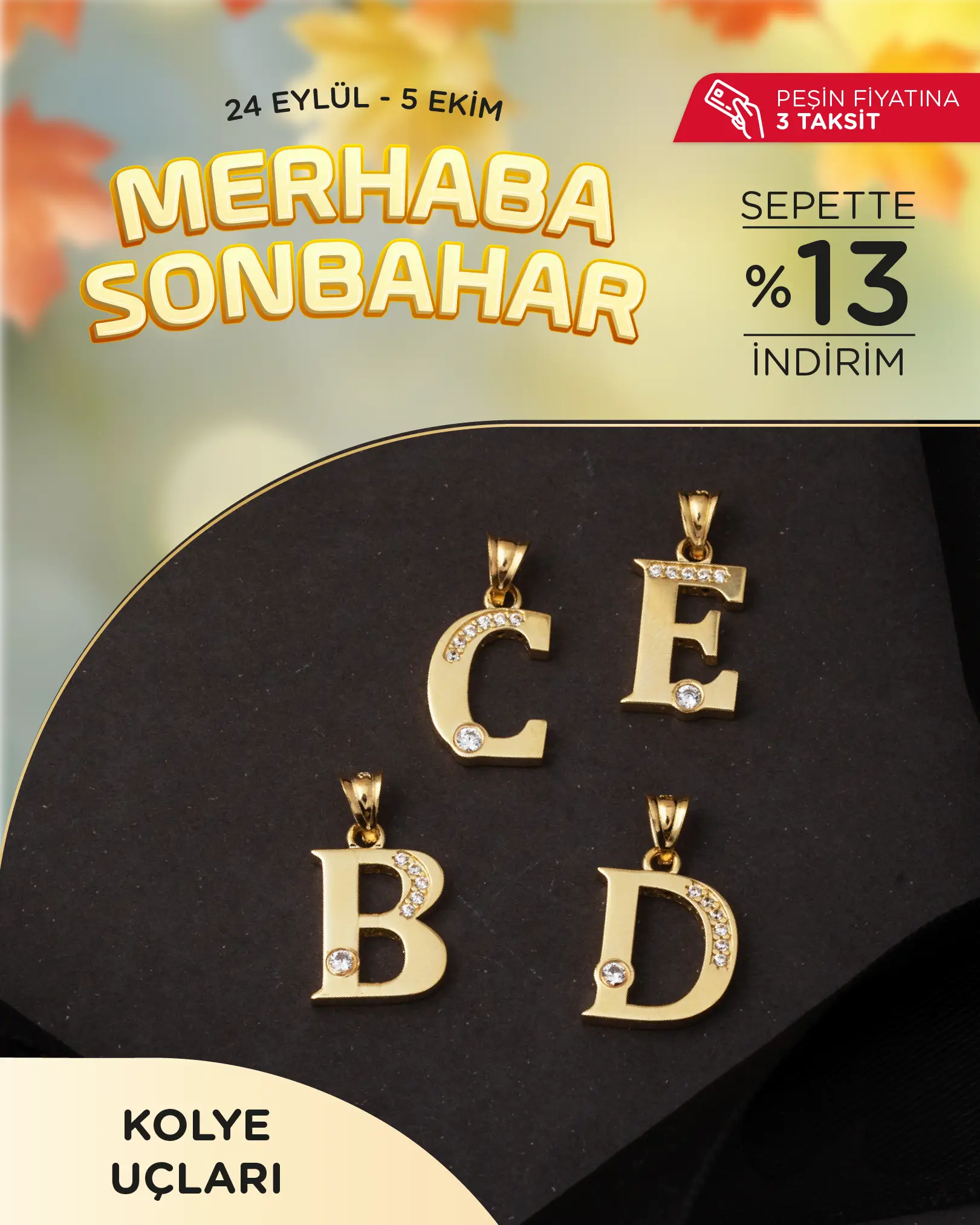 Sonbahara Özel Altın Kolye Uçları Sepette Ek %13 İndirimli