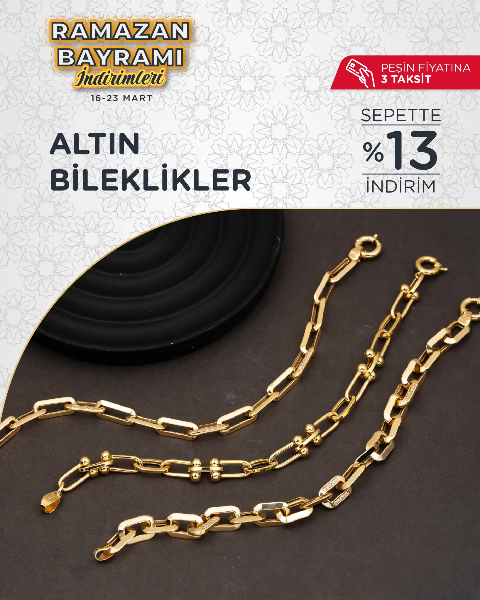 Bayrama özel indirimli altın bileklik modelleri