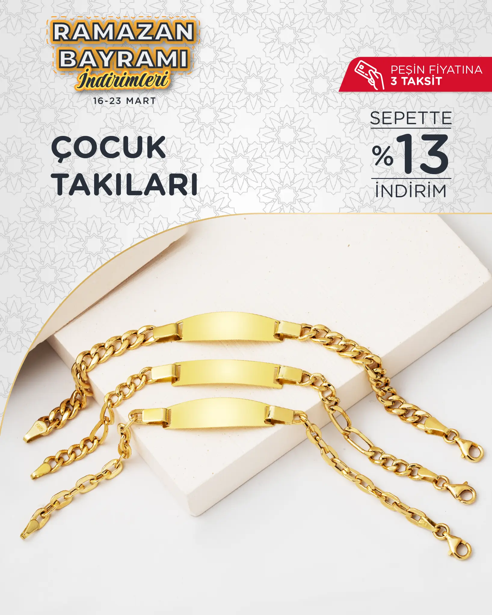 Ramazan bayramına özel indirimli Altın Çocuk Takıları