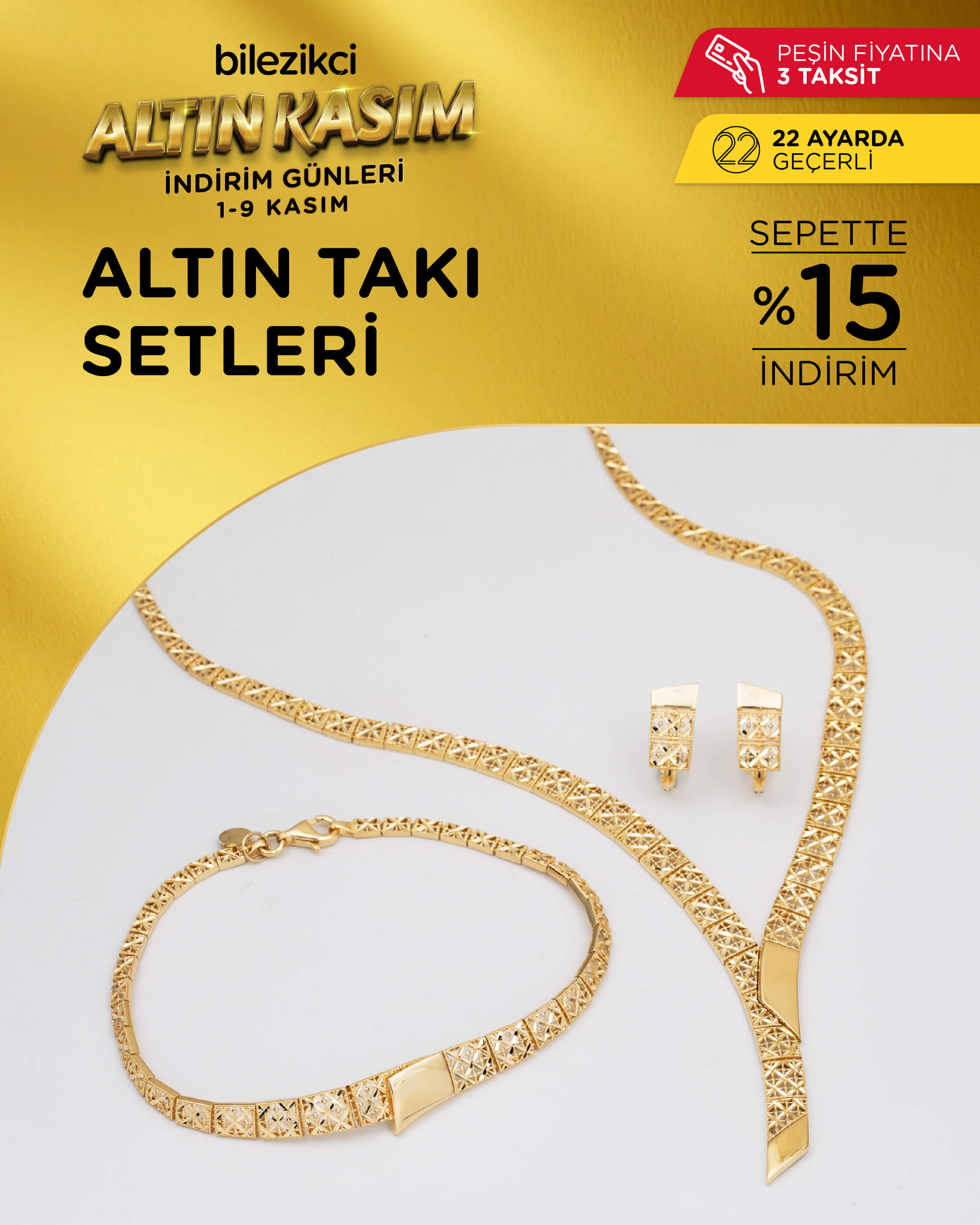 altın kasım indirimli takı setleri