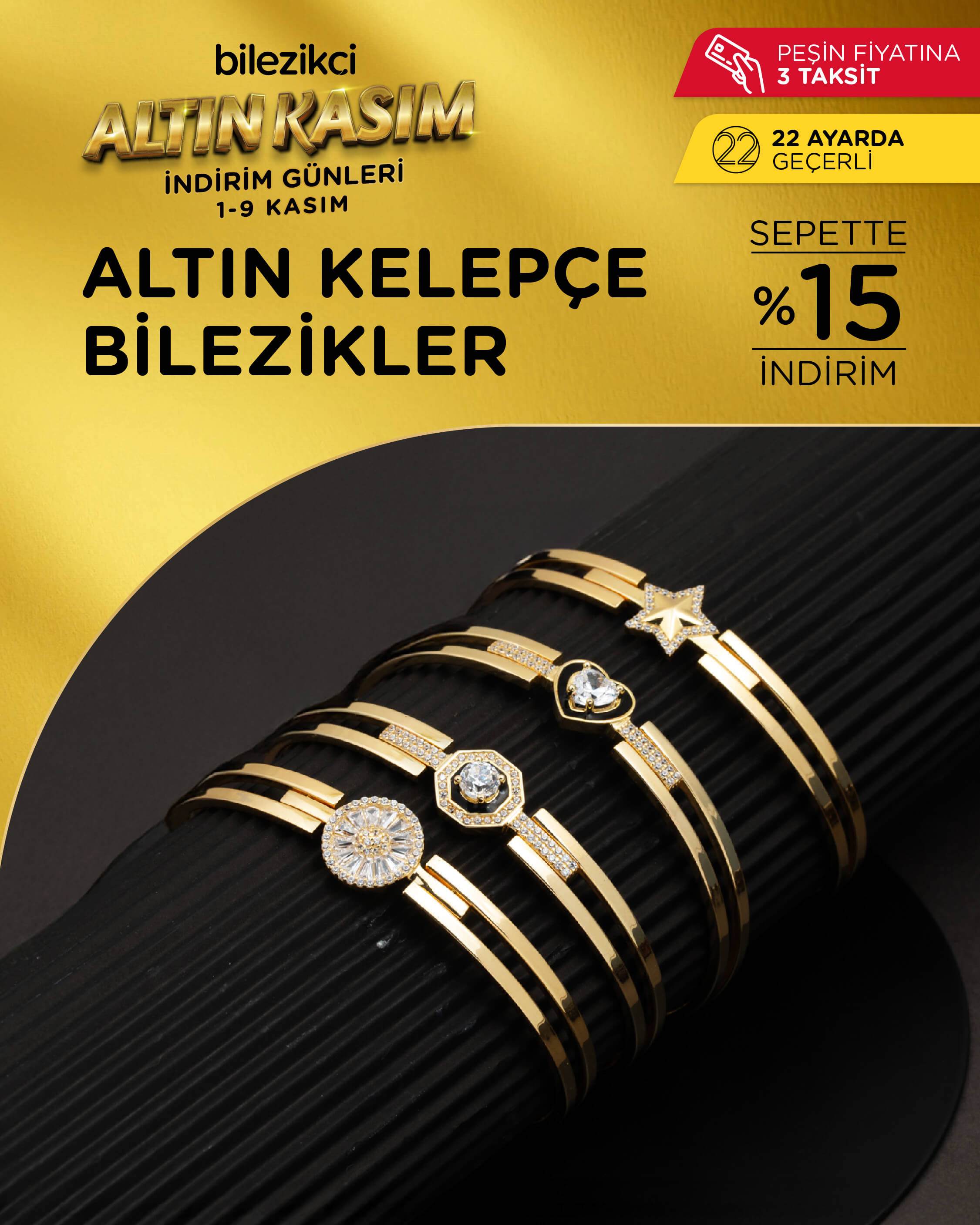 altın kasım indirimli bilezikler