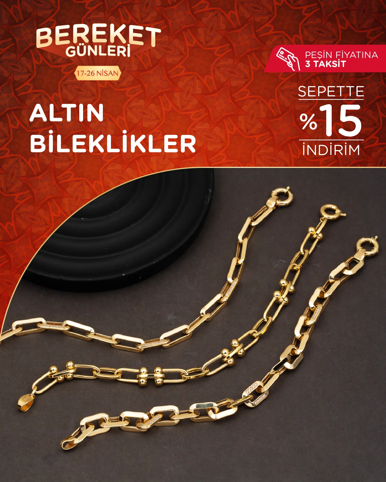 Bereket Günlerine Özel İndirimli Altın Bileklikler