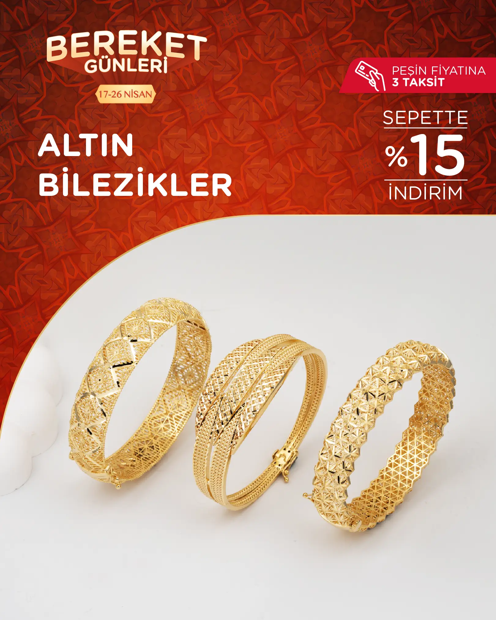 Bereket Günlerine Özel İndirimli Altın Bilezikler