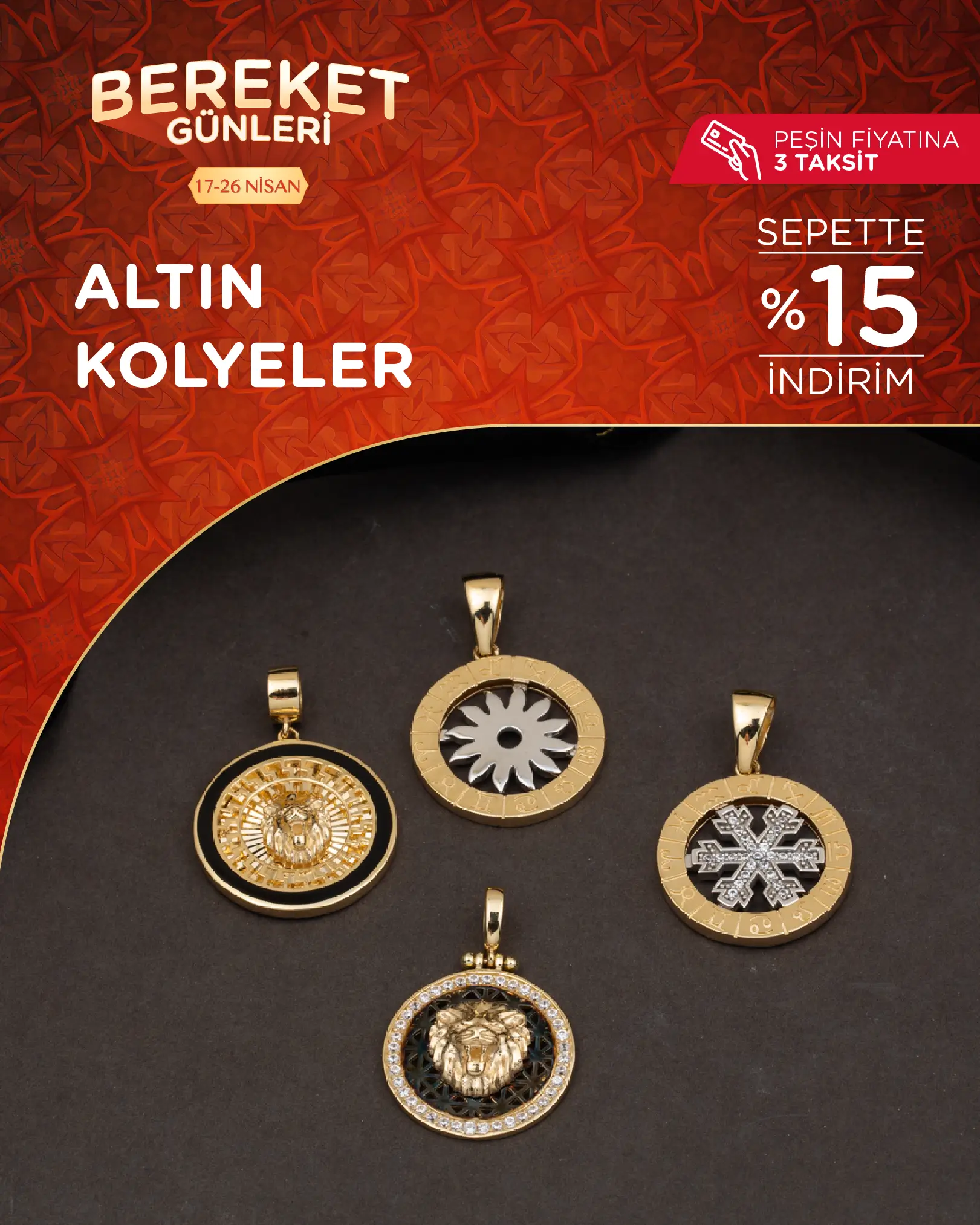 Bereket Günlerine Özel İndirimli Altın Kolyeler