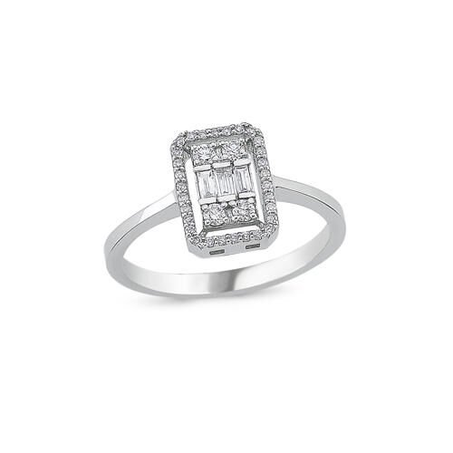 0,28 Karat Baget Pırlanta Yüzük