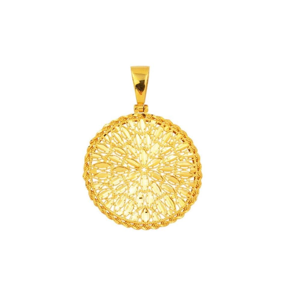 Yaşam Çiçeği 22 Ayar Altın Kolye Ucu (3 cm. Çaplı)