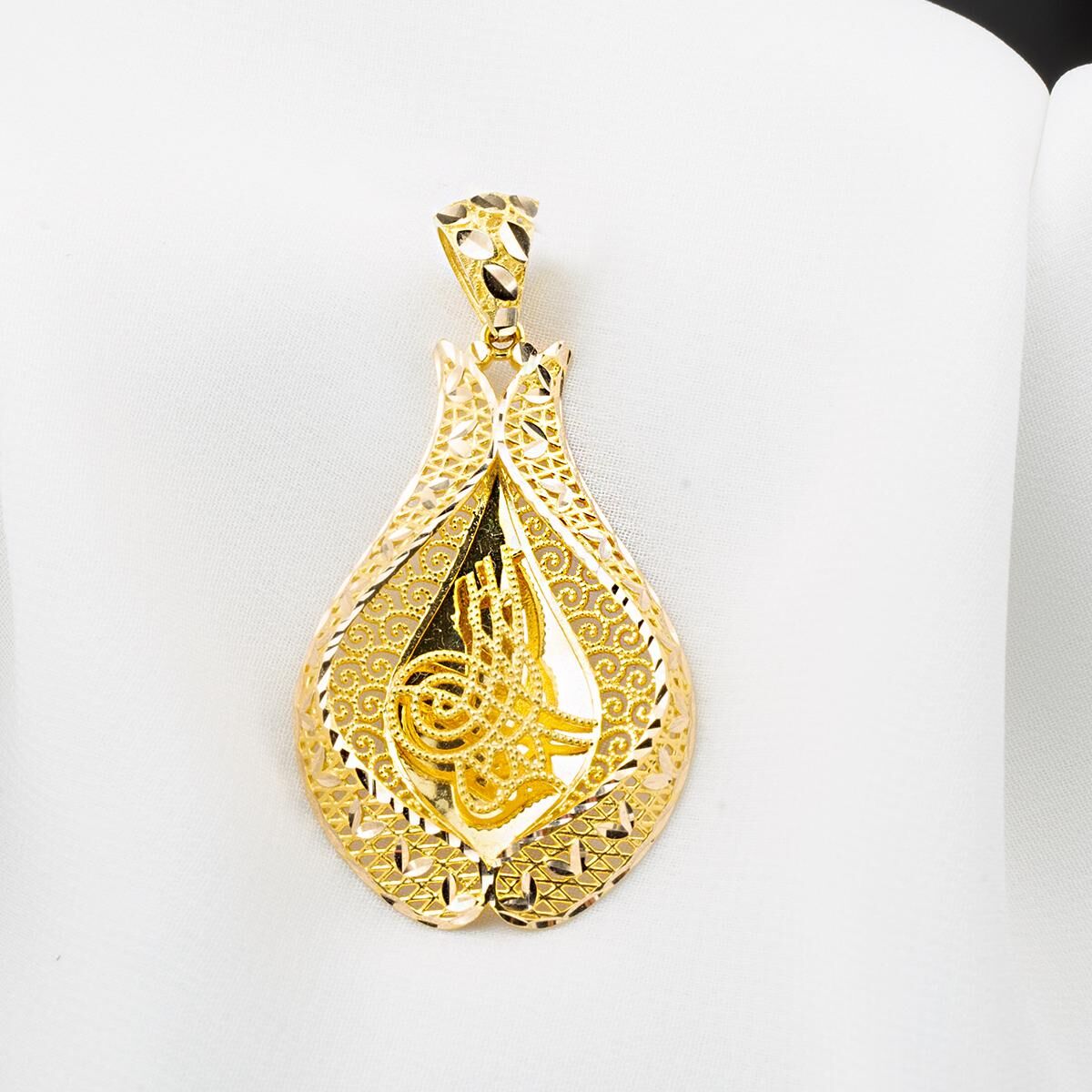 Lale Tuğra Taşsız Altın Kolye Ucu