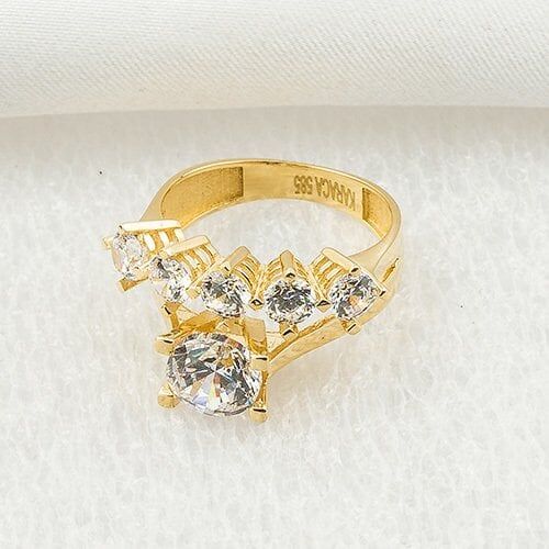 Beştaş Tektaş Birarada 14 Ayar Altın Yüzük