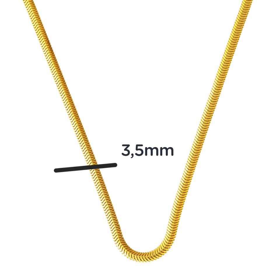 Balıksırtı Zincir 14 Ayar Altın Kolye 55 cm.