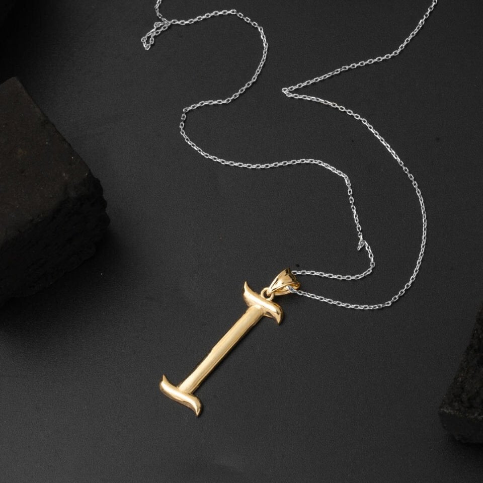 I Harfi 14 Ayar Altın Kolye Ucu