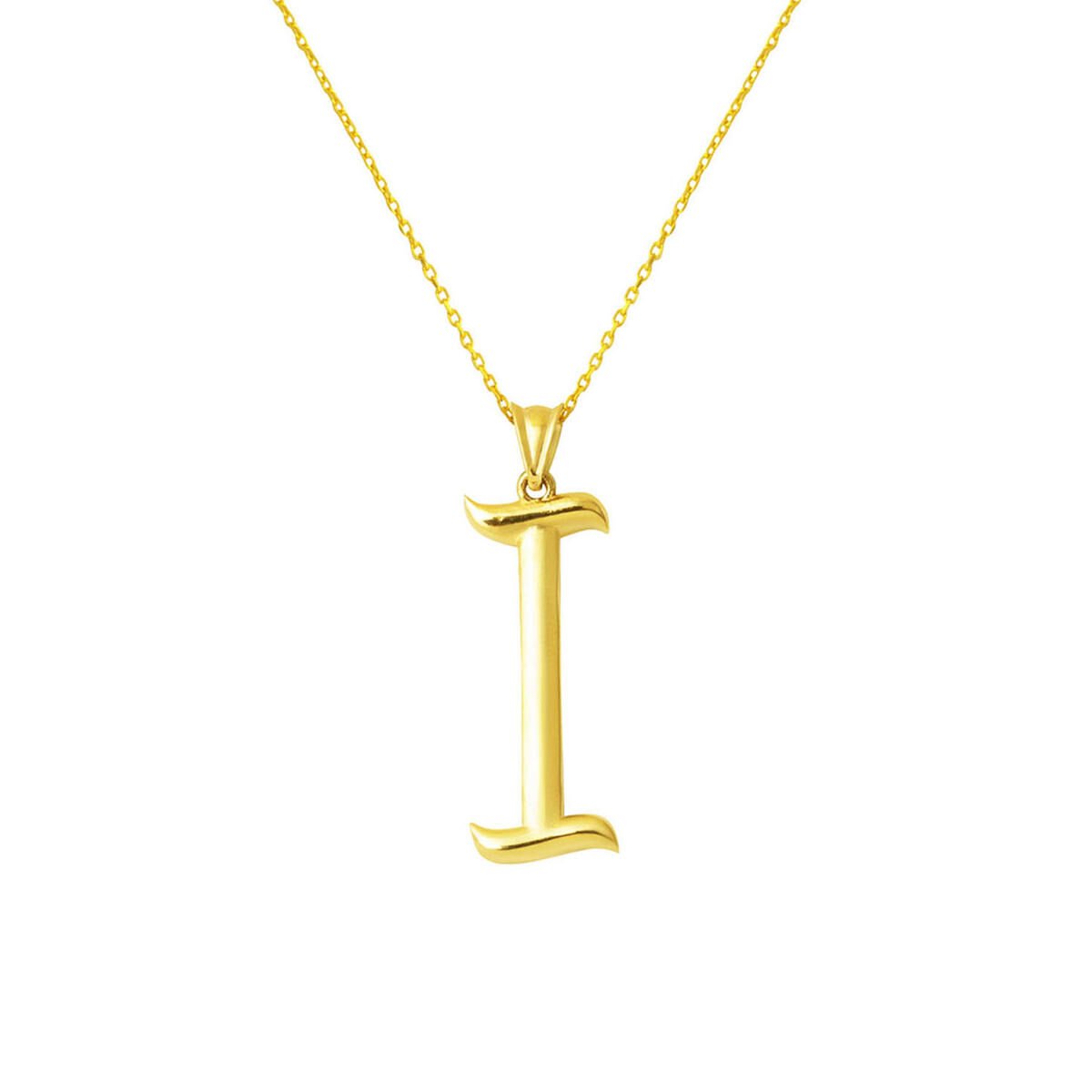 I Harfi 14 Ayar Altın Kolye