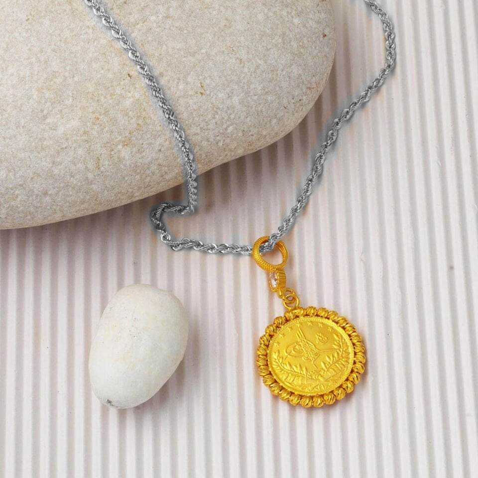 Yarım Reşatlı 14 Ayar Altın Kolye Ucu