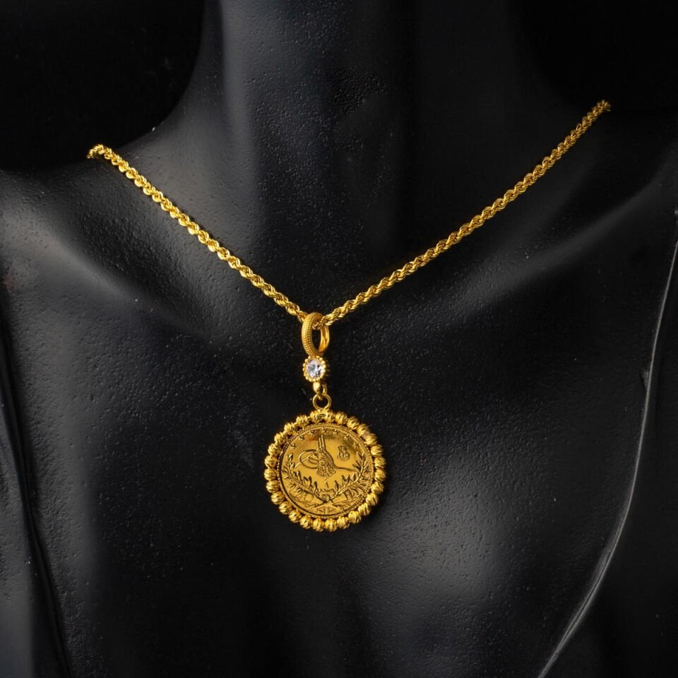 Yarım Reşatlı 14 Ayar Altın Kolye