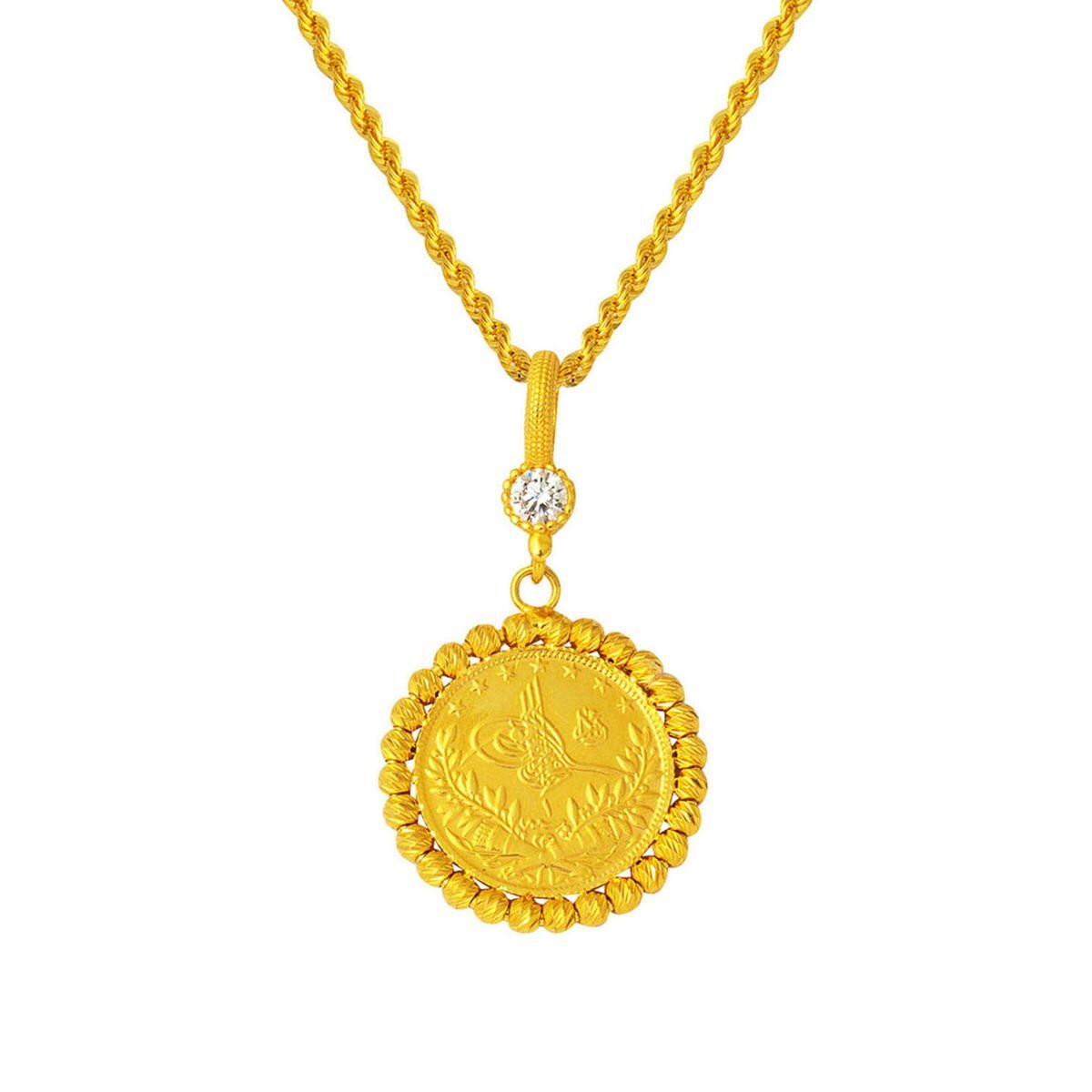 Yarım Reşatlı 14 Ayar Altın Kolye