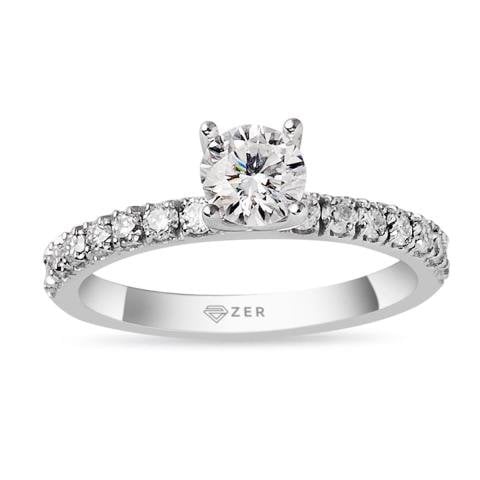 0.75 Ct Mozanit Tektaş 14 Ayar Yüzük