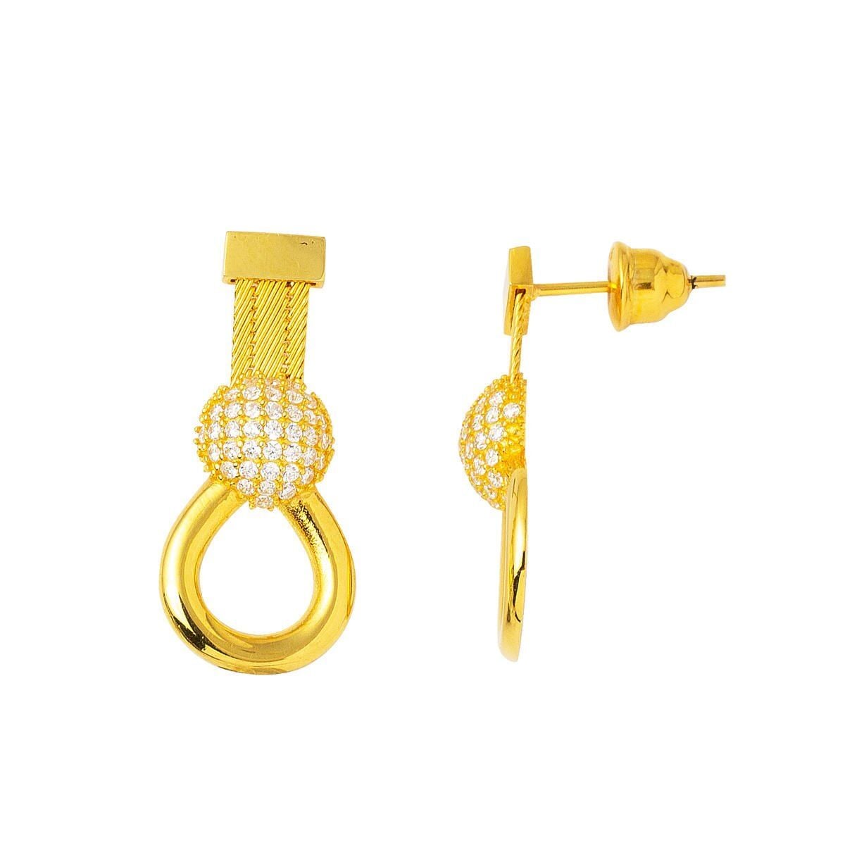 Trabzon Hasırı 22 Ayar Altın Küpe