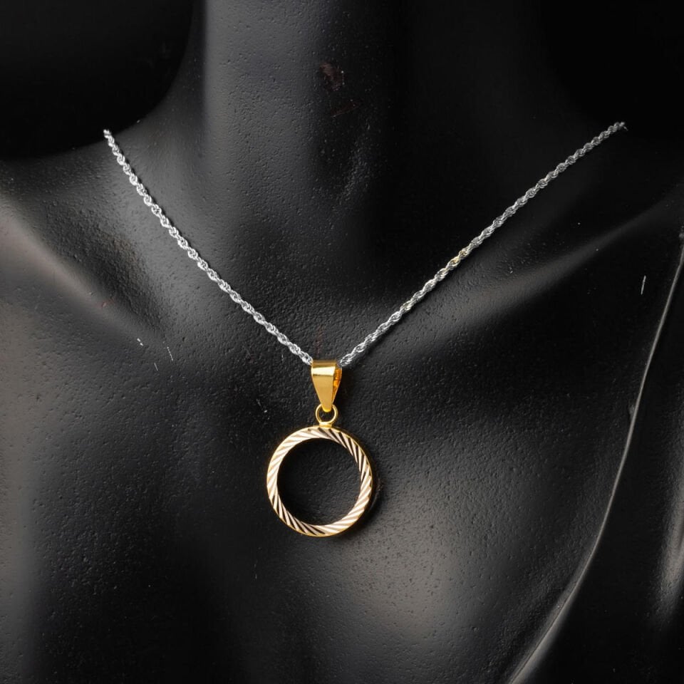 Çeyrek Takılabilen 14 Ayar Çerçeve Kolye Ucu