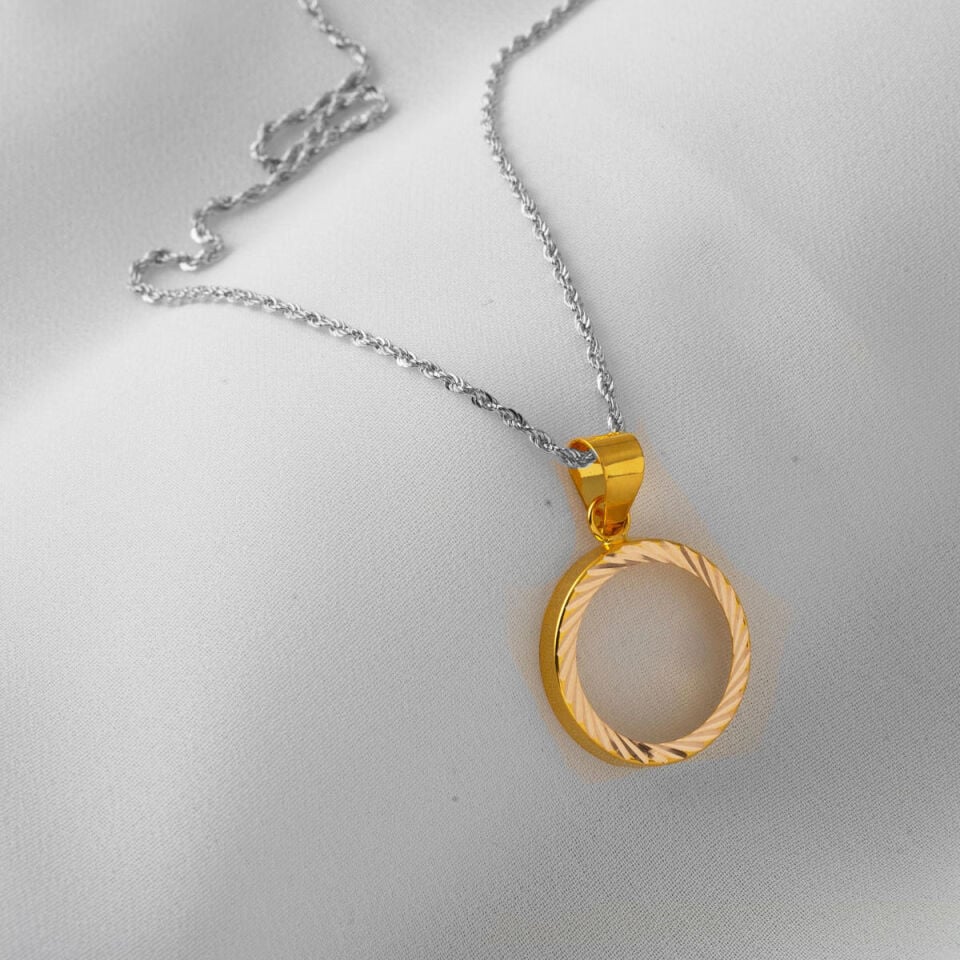 Çeyrek Takılabilen 14 Ayar Çerçeve Kolye Ucu