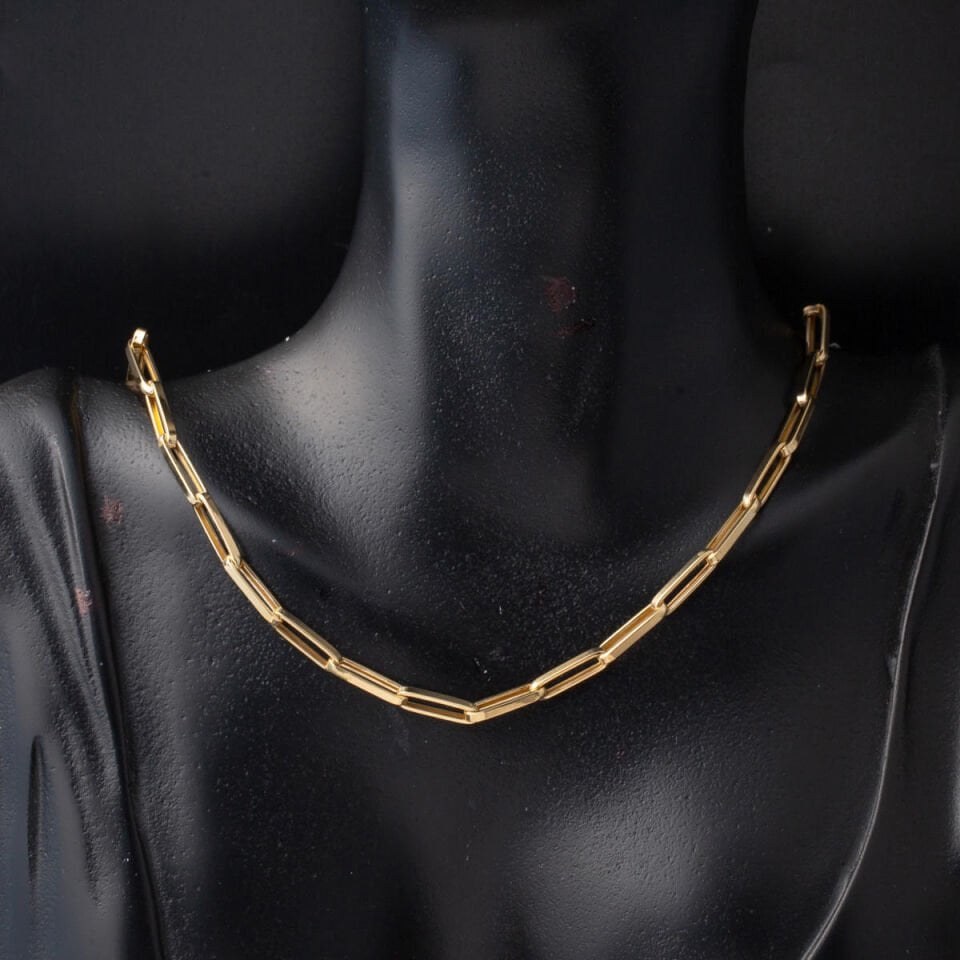 14 Ayar Altın Ataç Zincir İkili Takı Seti