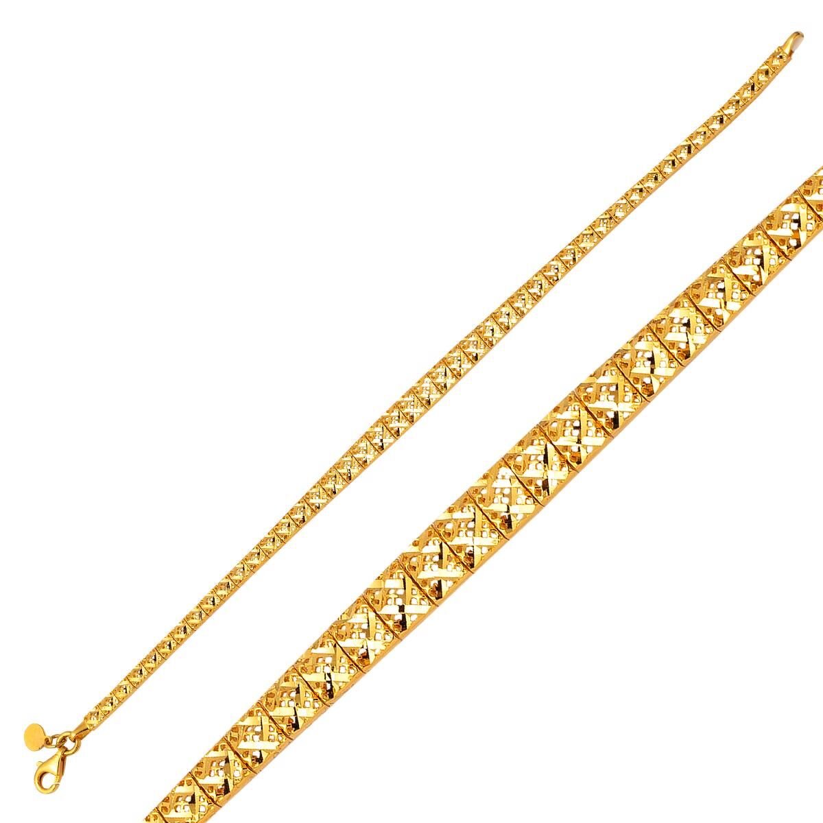 Princess Taşsız Altın Bileklik
