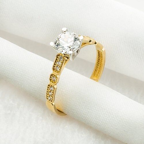 Jival 14 Ayar Altın Tektaş Yüzük