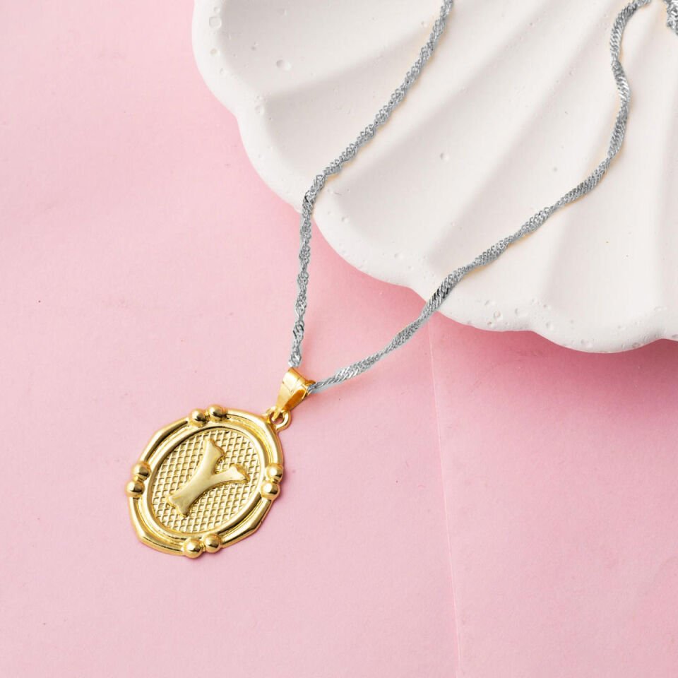 14 Ayar İtalyan Y Harfi Altın Kolye Ucu