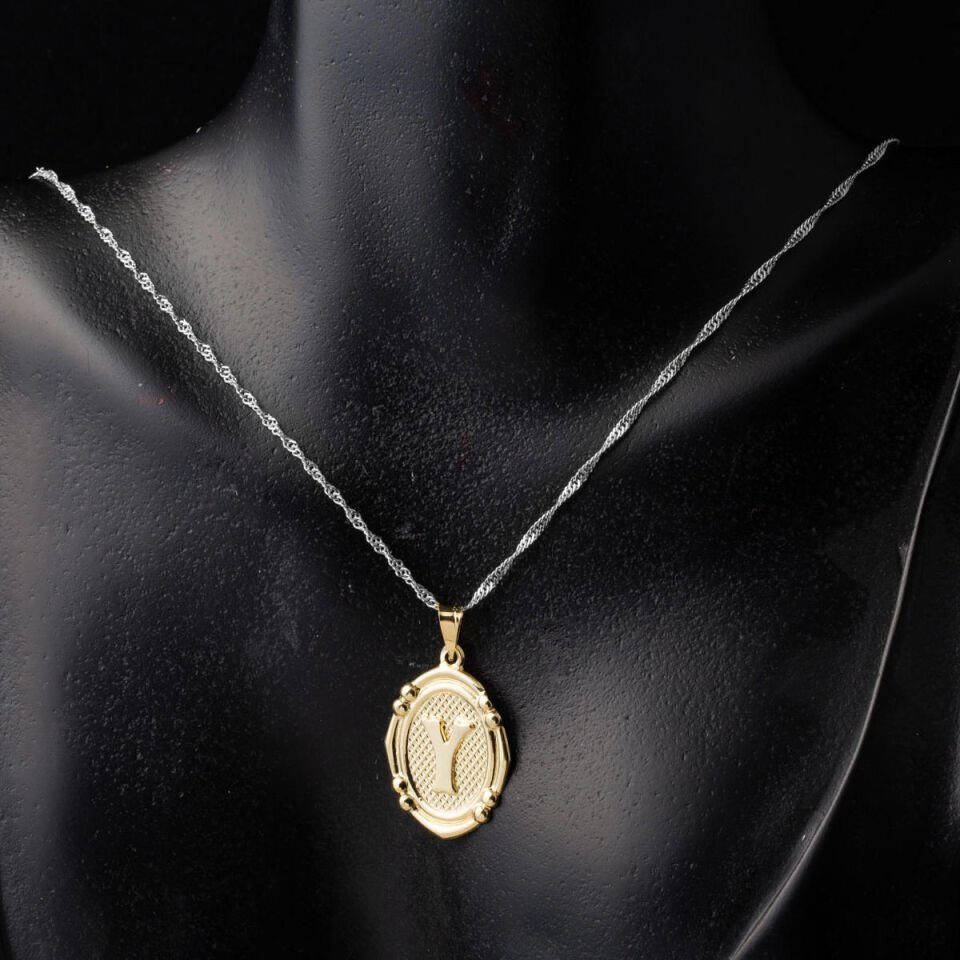 14 Ayar İtalyan Y Harfi Altın Kolye Ucu