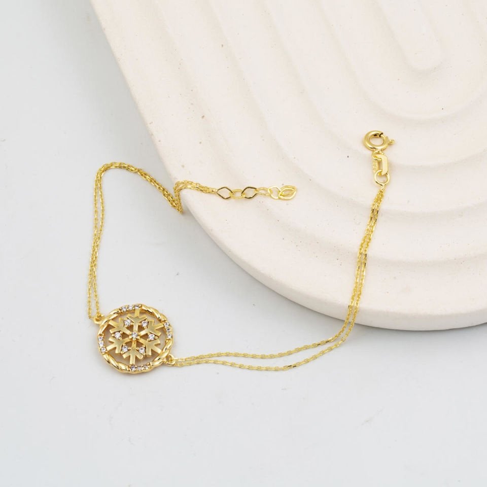 Kar Tanesi Altın Bileklik