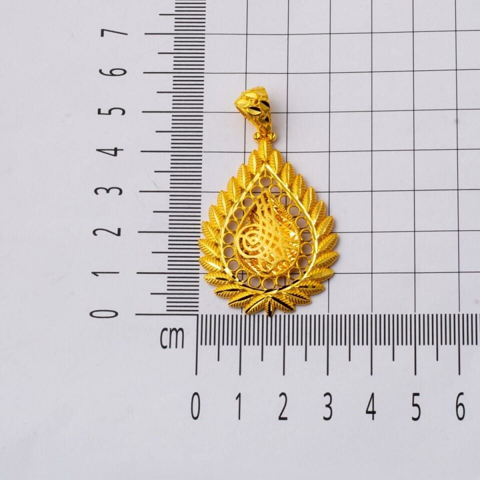 Yaprak Damla Tuğra Altın Kolye