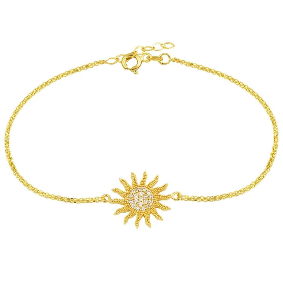 Güneş Model Altın Bileklik