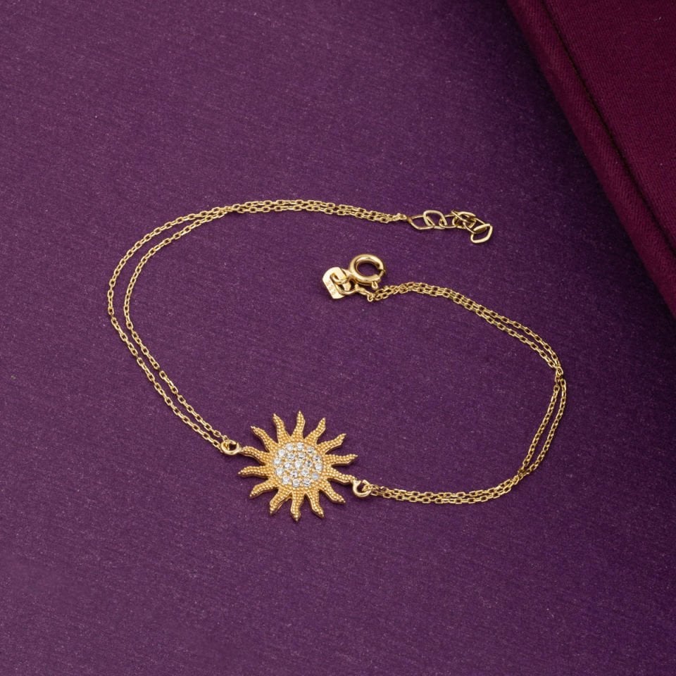 Güneş Model Altın Bileklik