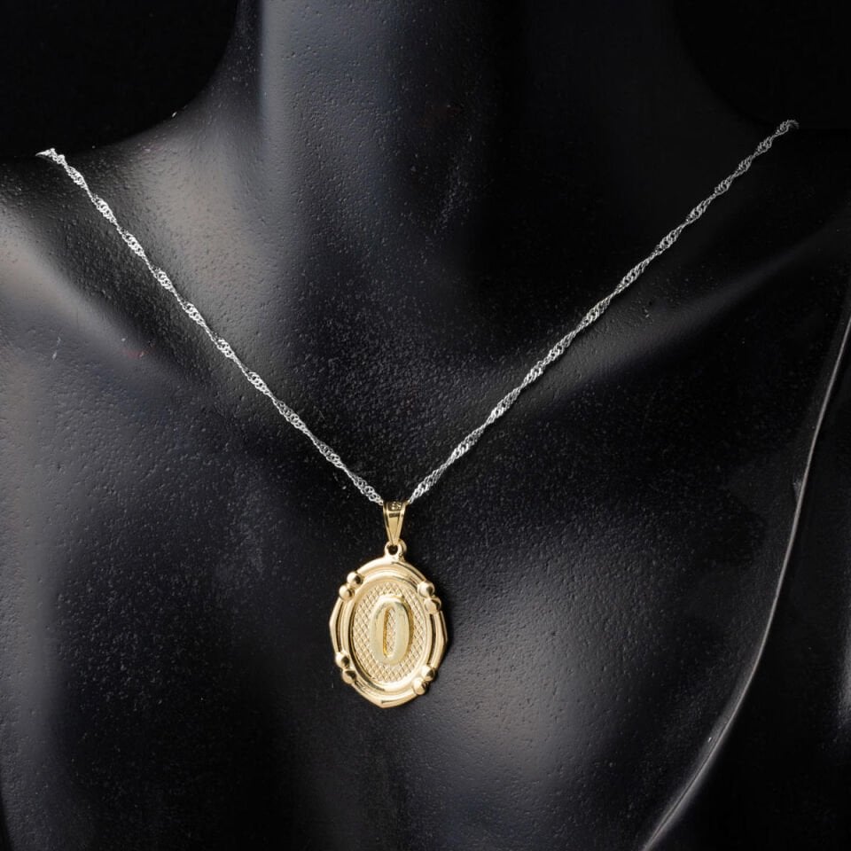 İtalyan O Harfi 14 Ayar Altın Kolye Ucu