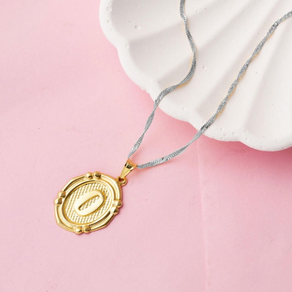 İtalyan O Harfi 14 Ayar Altın Kolye Ucu