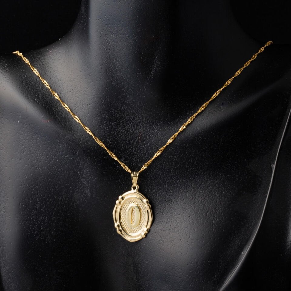 İtalyan O Harfi 14 Ayar Altın Kolye