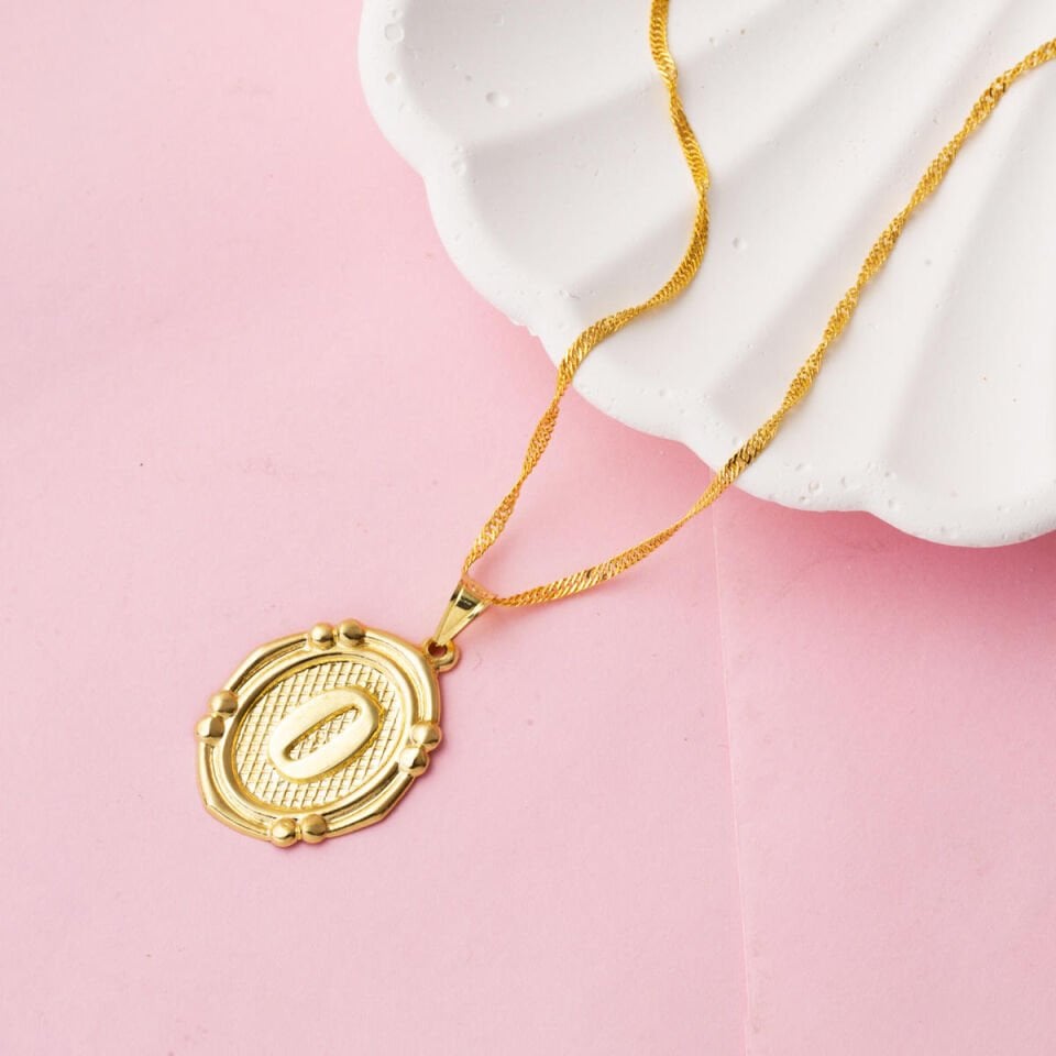 İtalyan O Harfi 14 Ayar Altın Kolye